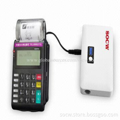 12,000mAh portable power bank for POS with dual output